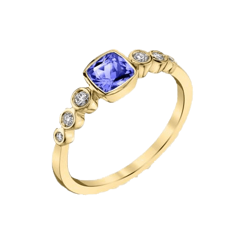 170555 - Yellow Gold Tanzanite Ring